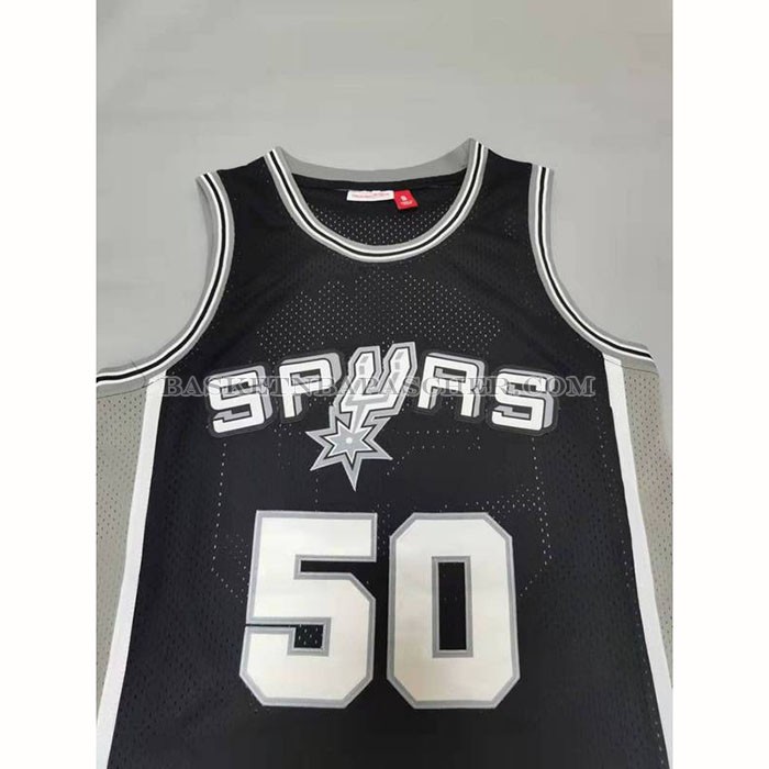 Maillot San Antonio Spurs David Robinson NO 50 Mitchell & Ness 1998-99 Noir